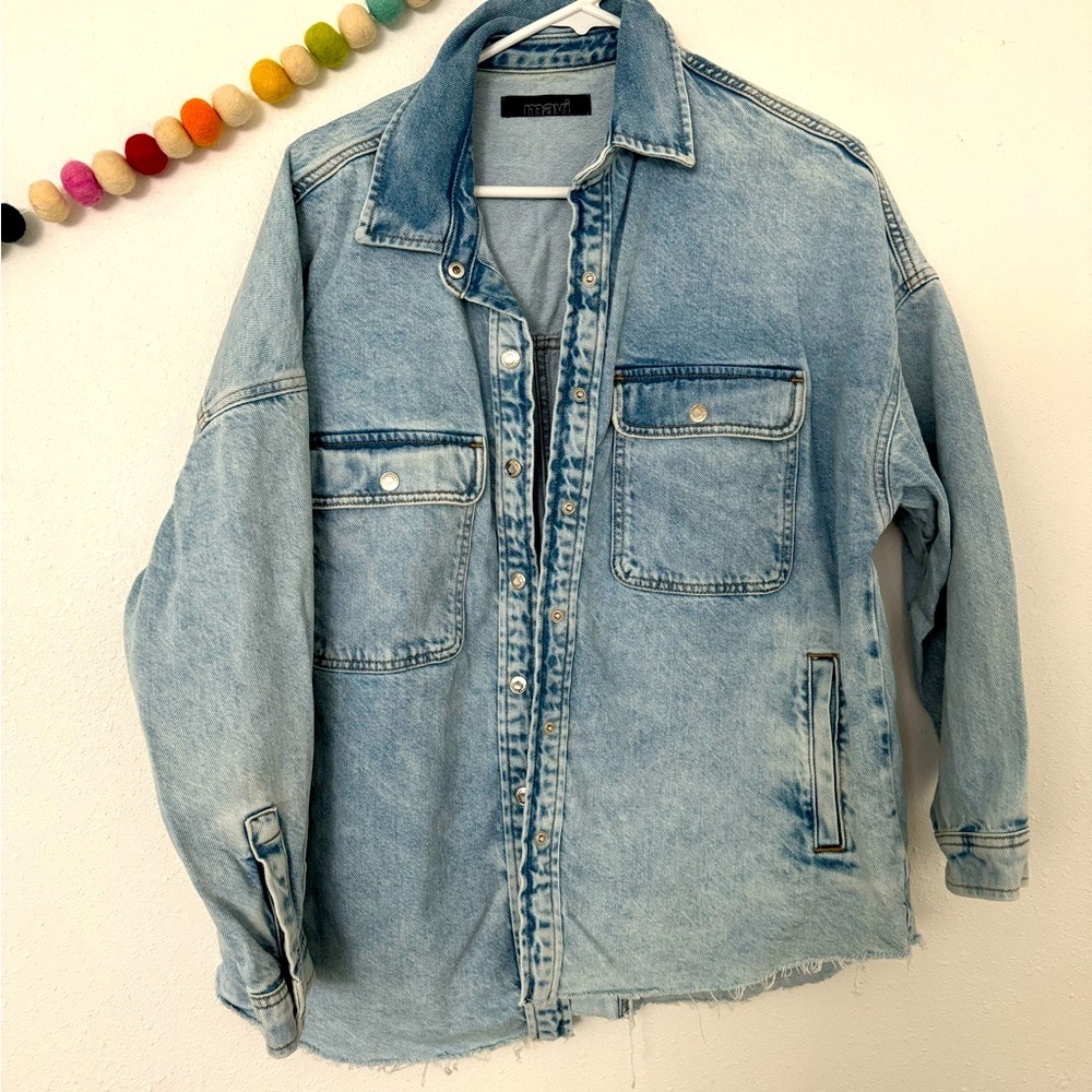 mavi denim shacket